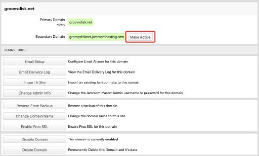 Switching the Active Domain